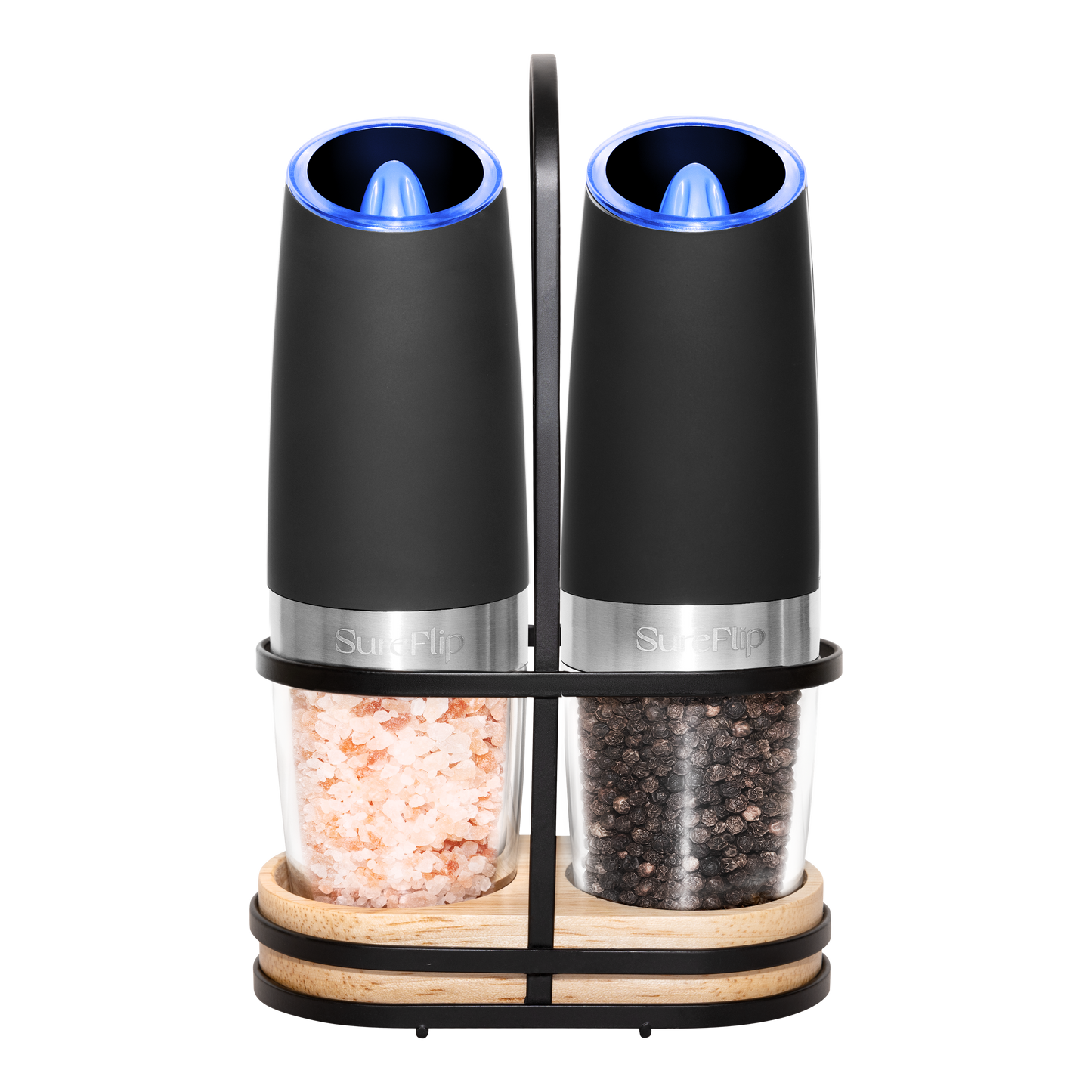 FusionGrind Electric Salt and Pepper Grinder - One-Touch Operation